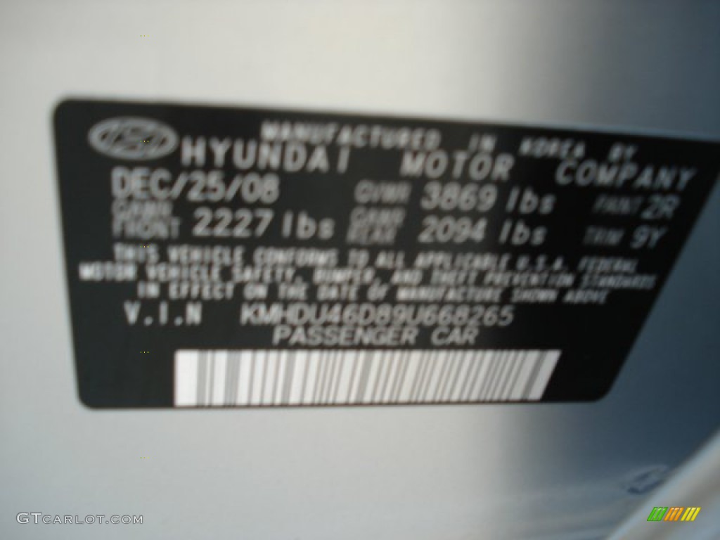 2009 Elantra GLS Sedan - Quicksilver / Gray photo #25