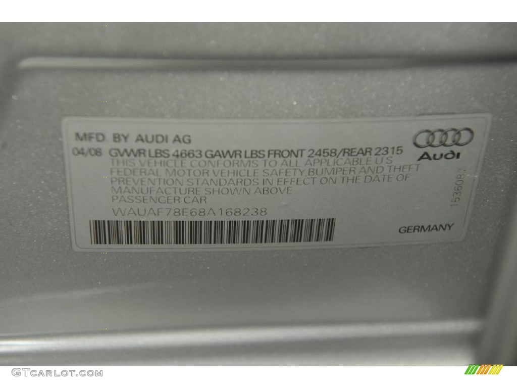 2008 A4 2.0T S-Line Sedan - Light Silver Metallic / Black photo #41