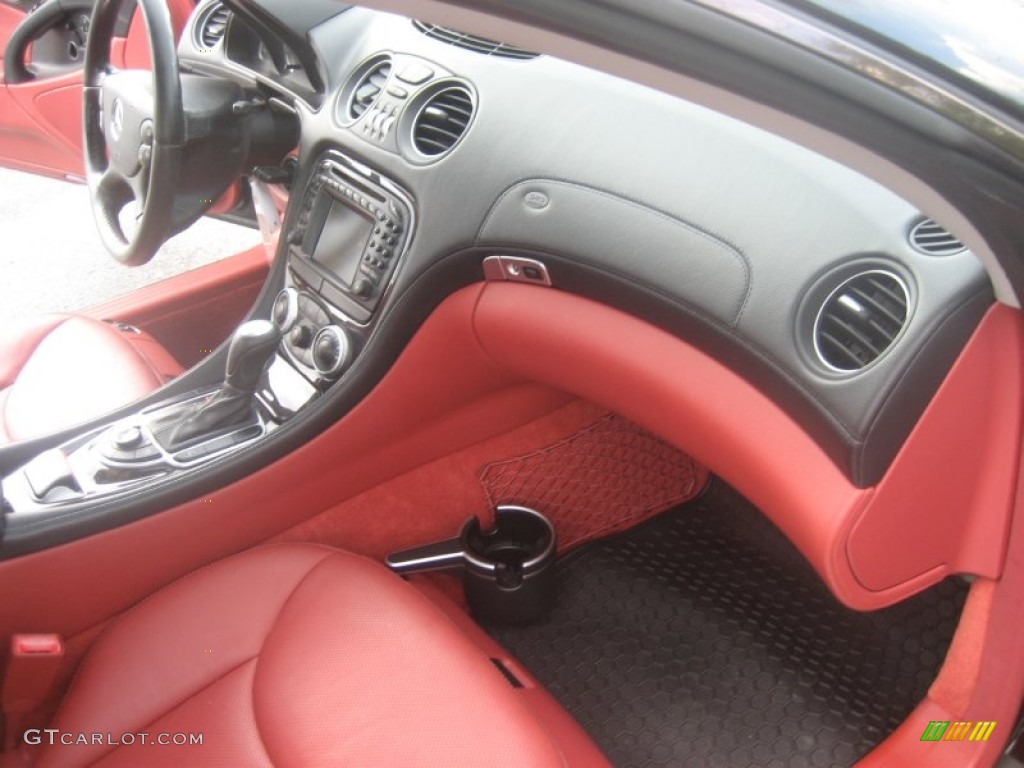 Berry Red Interior 2003 Mercedes-Benz SL 500 Roadster Photo #52715469