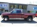 2002 Dark Garnet Red Pearlcoat Dodge Ram 3500 SLT Quad Cab 4x4 Dually  photo #2