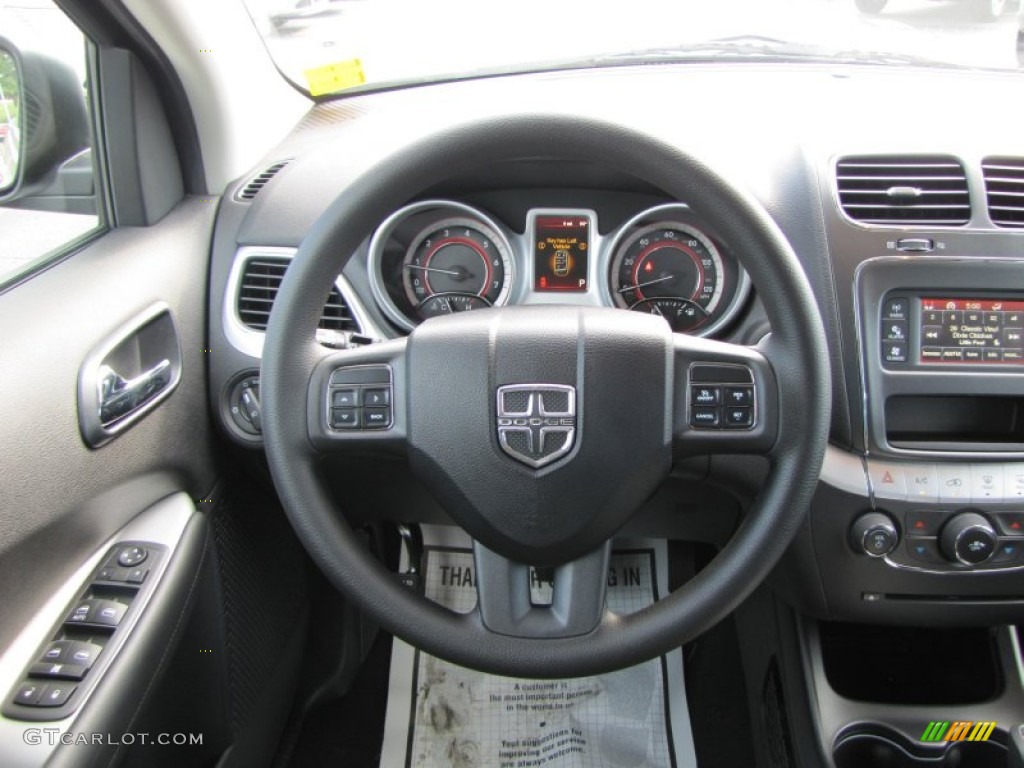 2012 Dodge Journey SXT Black Steering Wheel Photo #52716387