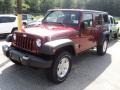 Deep Cherry Red Crystal Pearl 2012 Jeep Wrangler Unlimited Sport S 4x4 Exterior
