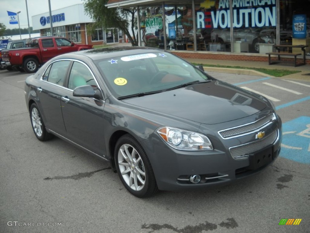 2009 Malibu LTZ Sedan - Dark Gray Metallic / Ebony/Brick photo #1