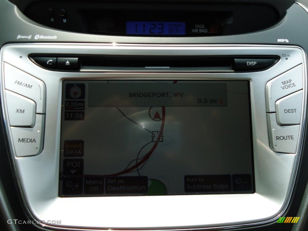 2012 Elantra Limited - Black Noir Pearl / Beige photo #16