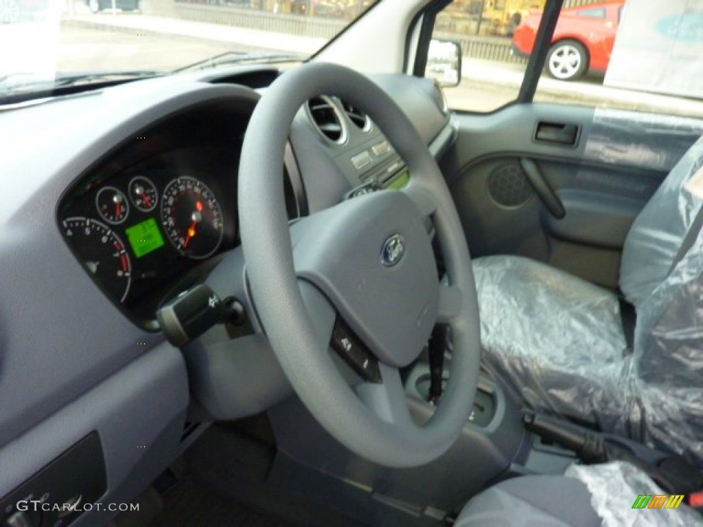 2011 Ford Transit Connect XLT Premium Passenger Wagon Dark Grey Steering Wheel Photo #52719555