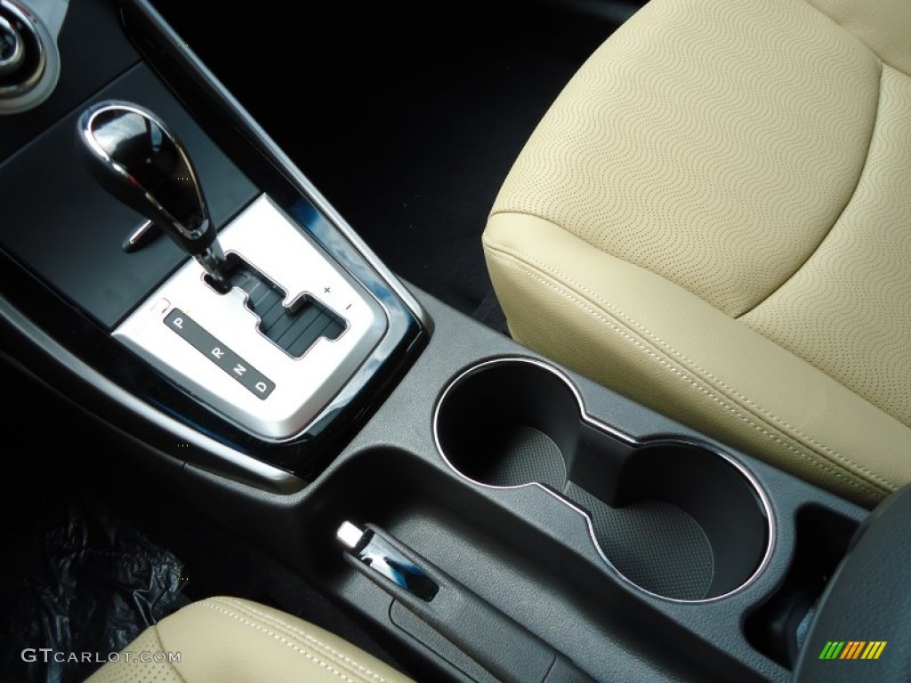 2012 Elantra Limited - Black Noir Pearl / Beige photo #20