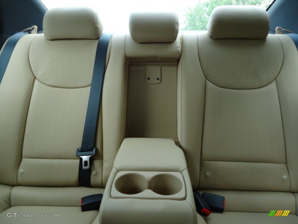 2012 Elantra Limited - Black Noir Pearl / Beige photo #21