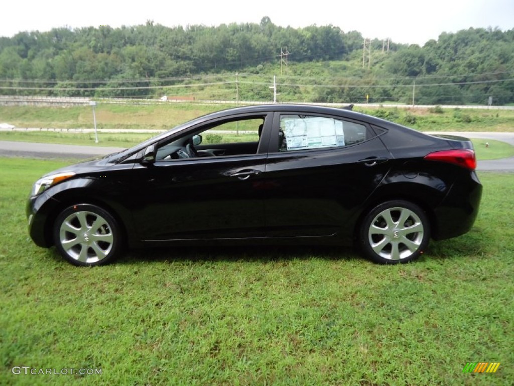 Black Noir Pearl 2012 Hyundai Elantra Limited Exterior Photo #52720020