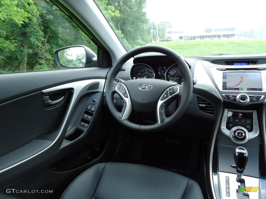 2012 Hyundai Elantra Limited Black Dashboard Photo #52720209