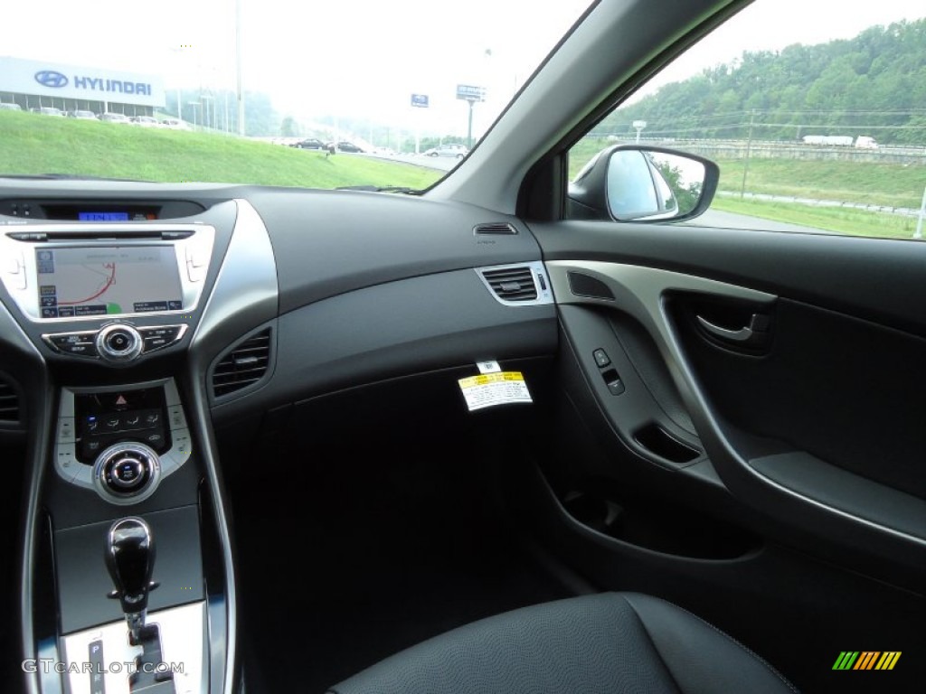 2012 Elantra Limited - Black Noir Pearl / Black photo #23
