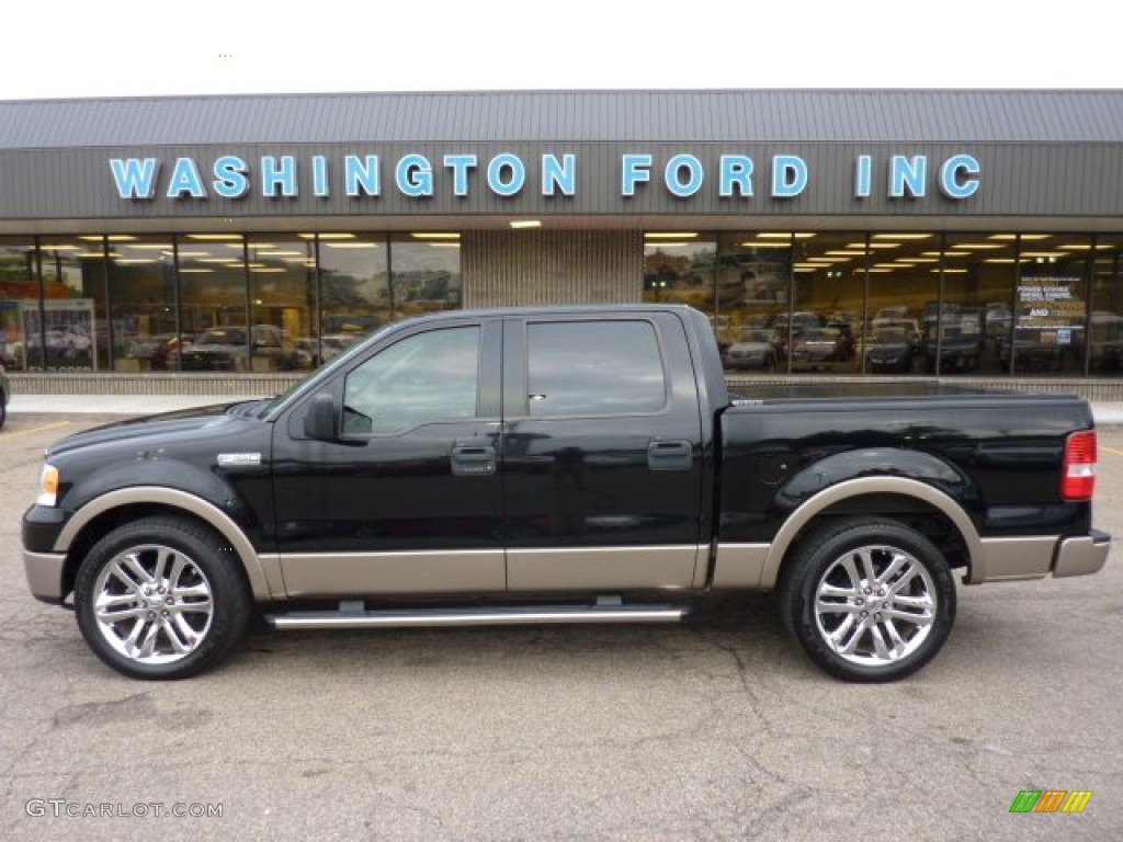 2006 F150 Lariat SuperCrew - Black / Tan photo #1