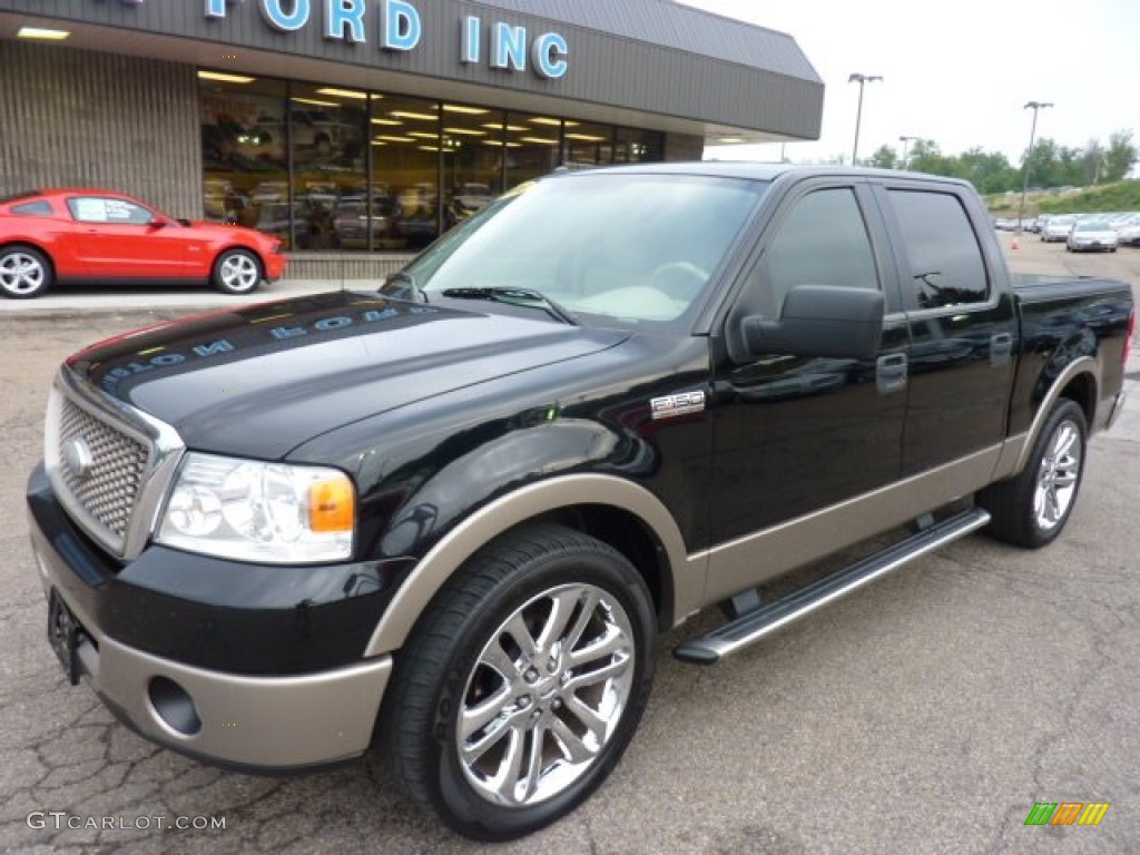 2006 F150 Lariat SuperCrew - Black / Tan photo #8