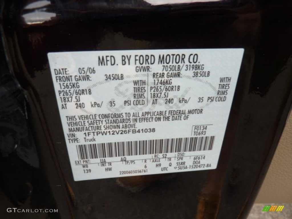 2006 F150 Lariat SuperCrew - Black / Tan photo #18