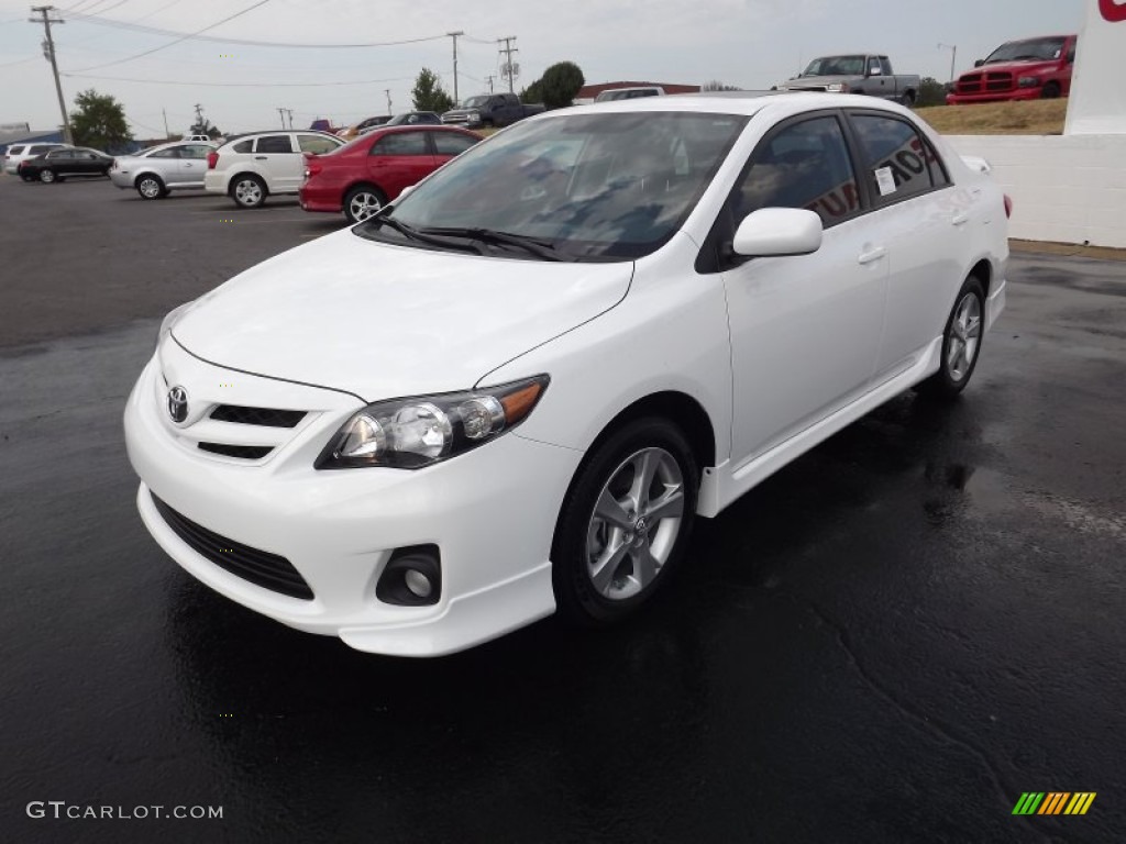 2011 Corolla S - Super White / Dark Charcoal photo #3