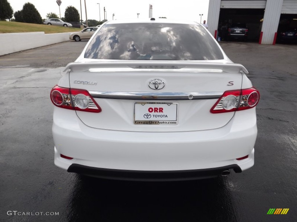 2011 Corolla S - Super White / Dark Charcoal photo #6