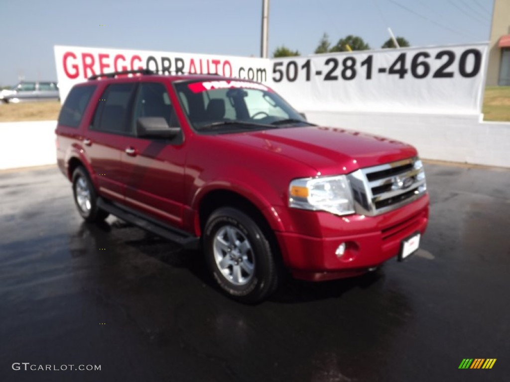 2009 Expedition XLT 4x4 - Sangria Red Metallic / Charcoal Black photo #1