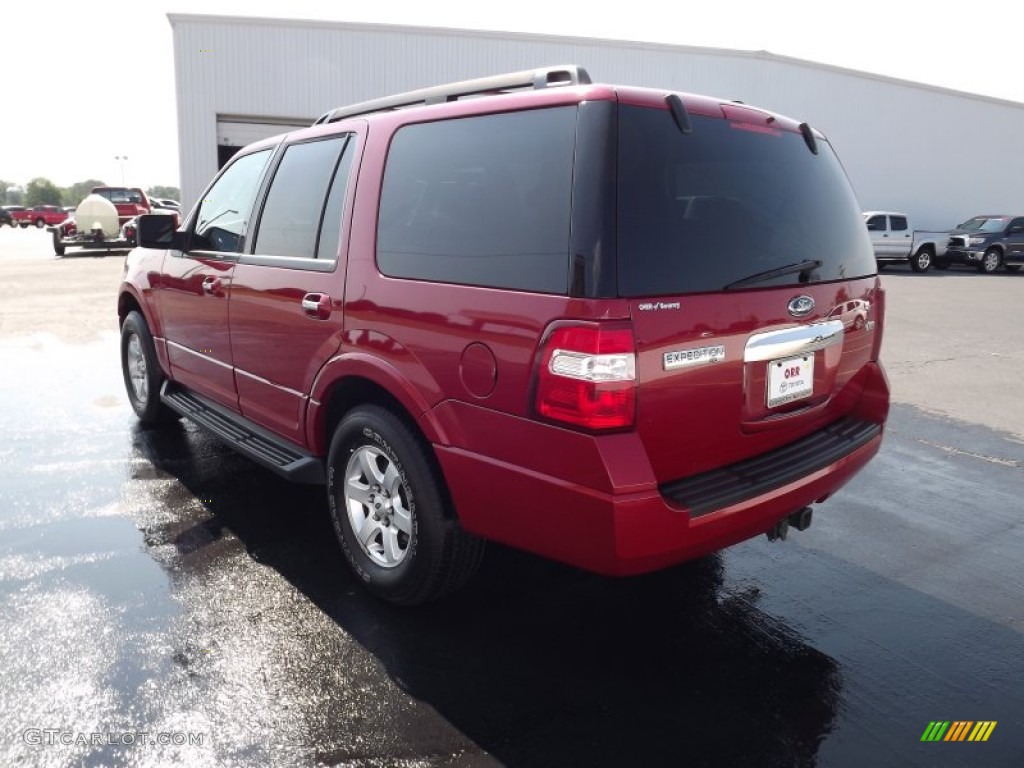 2009 Expedition XLT 4x4 - Sangria Red Metallic / Charcoal Black photo #5