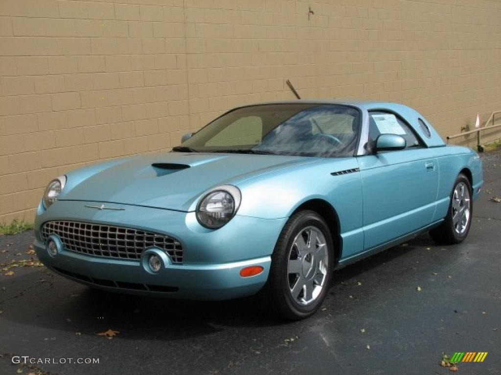 Thunderbird Blue 2002 Ford Thunderbird Premium Roadster Exterior Photo #52725935