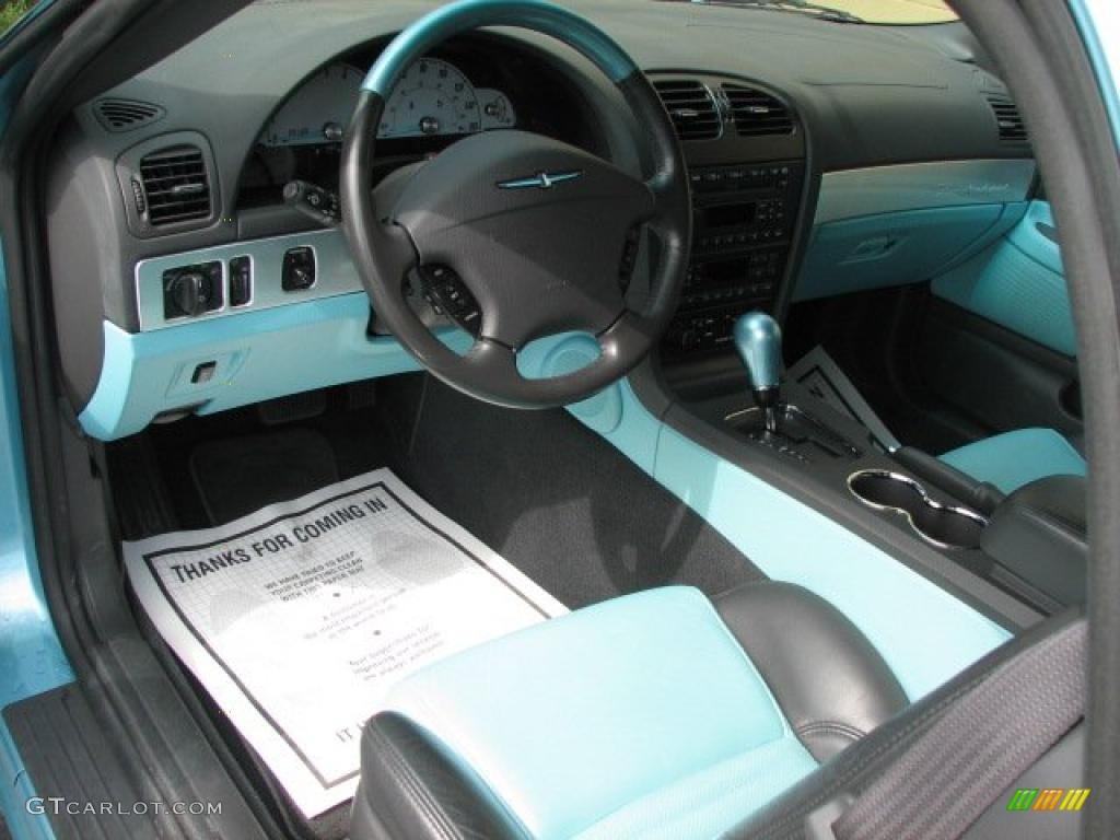 Thunderbird Blue Interior 2002 Ford Thunderbird Premium Roadster Photo #52726064