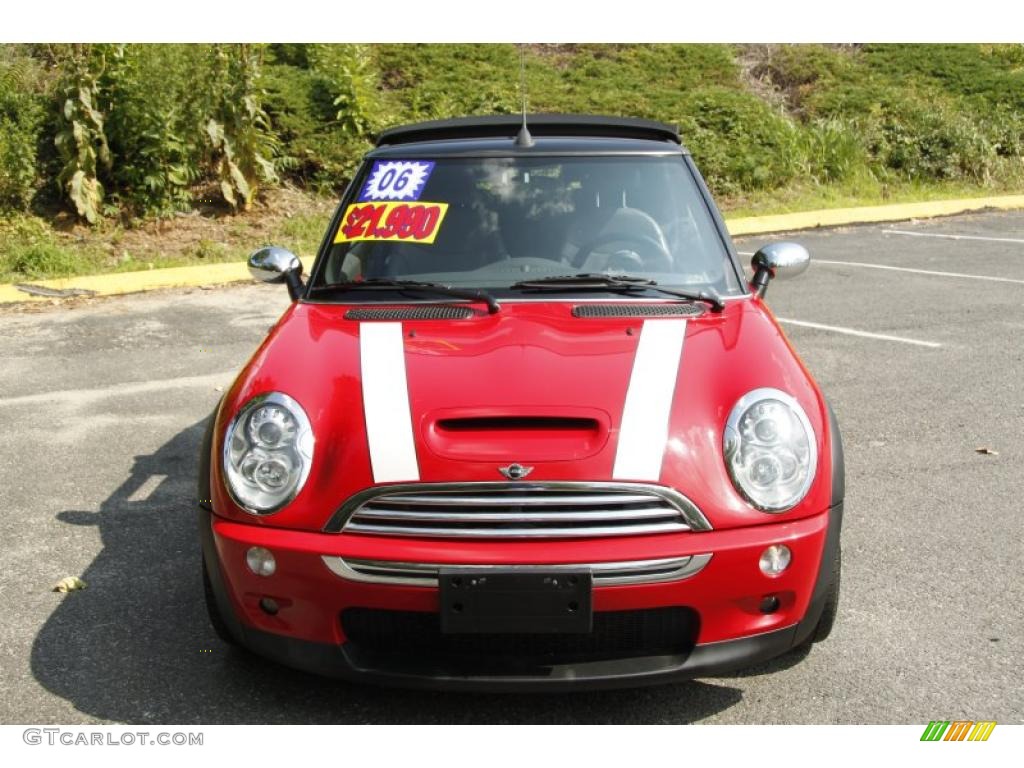 2006 Cooper S Convertible - Chili Red / Panther Black photo #2