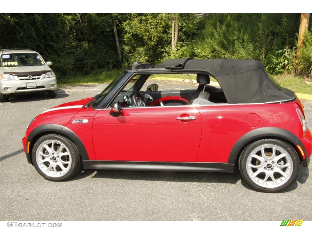 2006 Cooper S Convertible - Chili Red / Panther Black photo #10