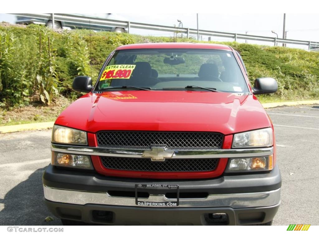 2004 Silverado 1500 LS Extended Cab 4x4 - Victory Red / Dark Charcoal photo #2