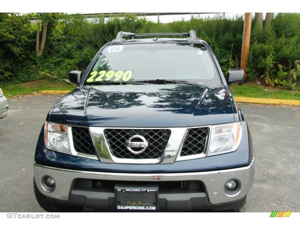 2008 Frontier SE Crew Cab 4x4 - Majestic Blue / Graphite photo #2