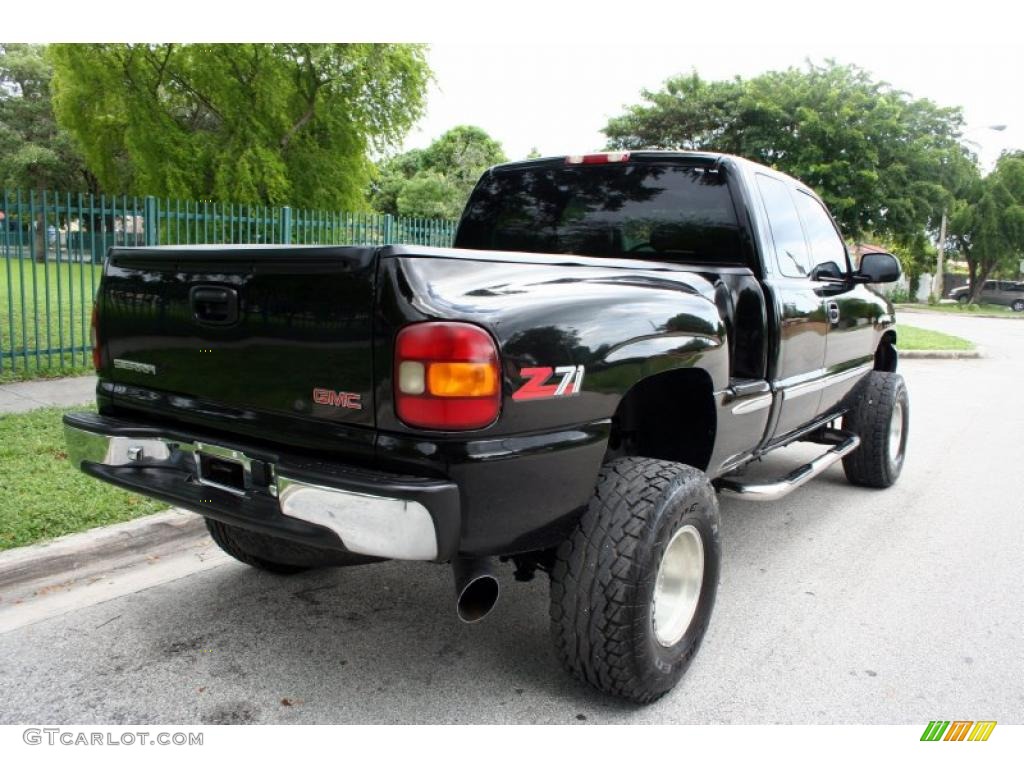 1999 Sierra 1500 SLT Extended Cab 4x4 - Onyx Black / Pewter photo #7