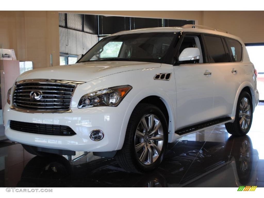 2011 QX 56 - Moonlight White / Graphite photo #1