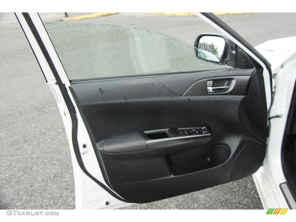 2011 Subaru Impreza WRX STi STI  Black/Alcantara Door Panel Photo #52735268