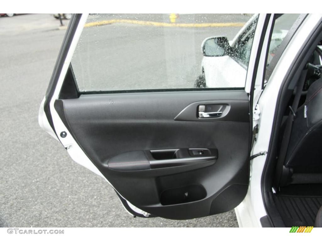 2011 Subaru Impreza WRX STi STI  Black/Alcantara Door Panel Photo #52735284
