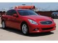 2011 Vibrant Red Infiniti G 37 Journey Sedan  photo #3