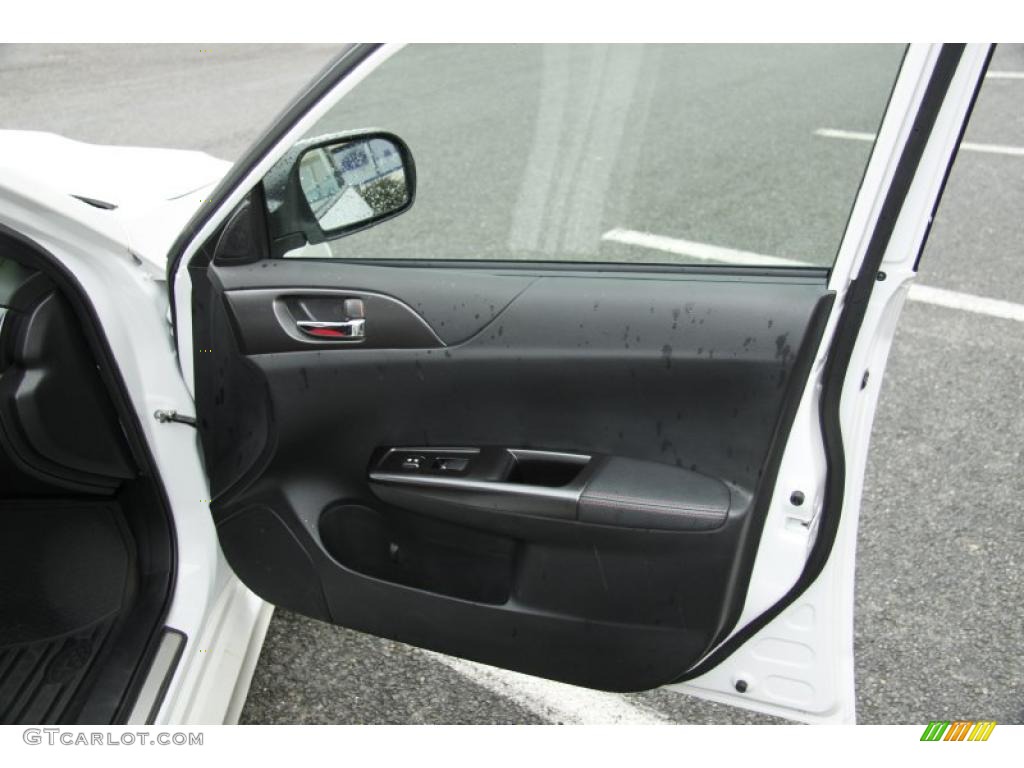 2011 Subaru Impreza WRX STi STI  Black/Alcantara Door Panel Photo #52735312