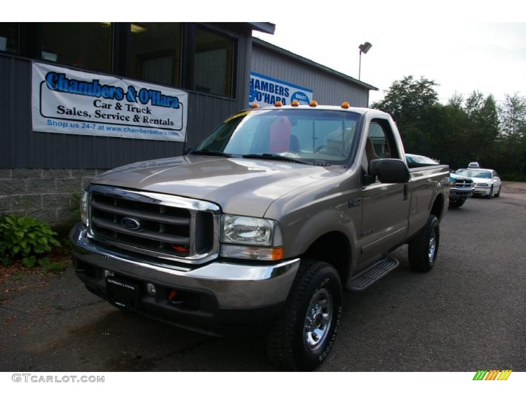 2003 F350 Super Duty XLT Regular Cab 4x4 - Arizona Beige Metallic / Medium Parchment photo #1