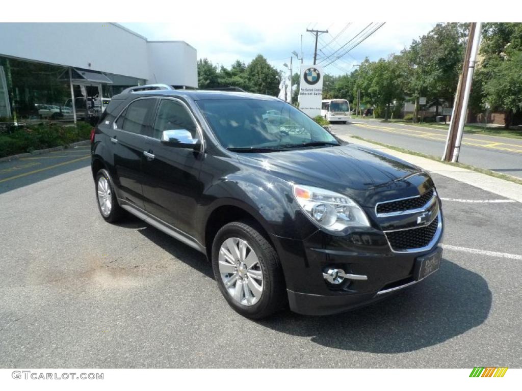 2010 Equinox LT AWD - Black Granite Metallic / Jet Black/Brownstone photo #7