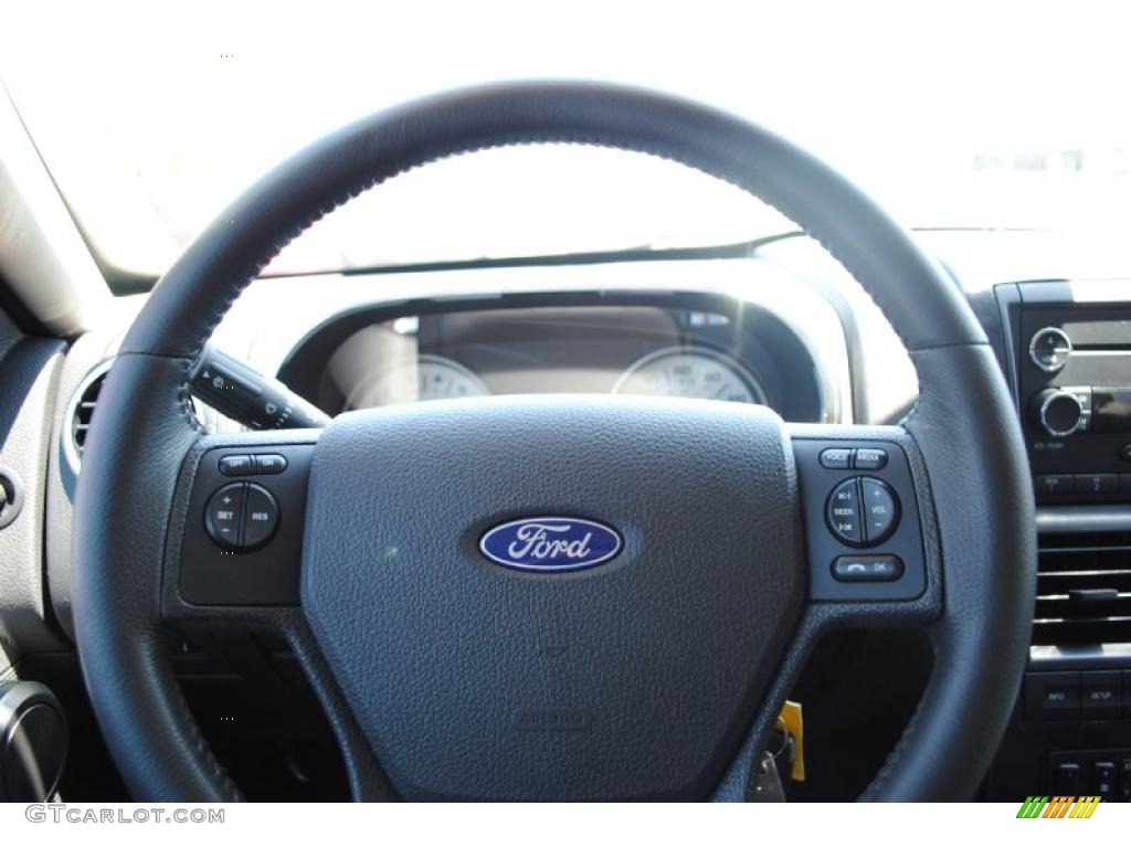 2008 Ford Explorer Sport Trac Adrenalin Dark Charcoal Steering Wheel Photo #52737852