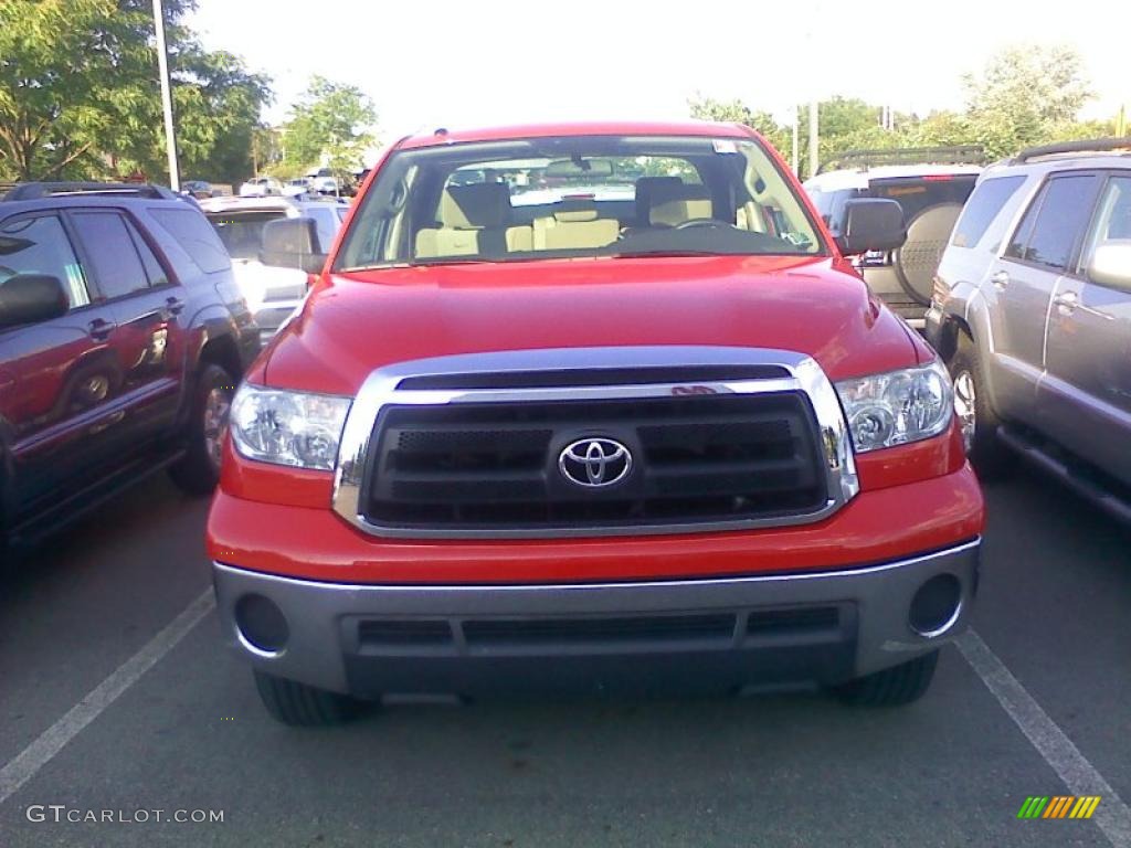 2010 Tundra Double Cab 4x4 - Radiant Red / Sand Beige photo #3