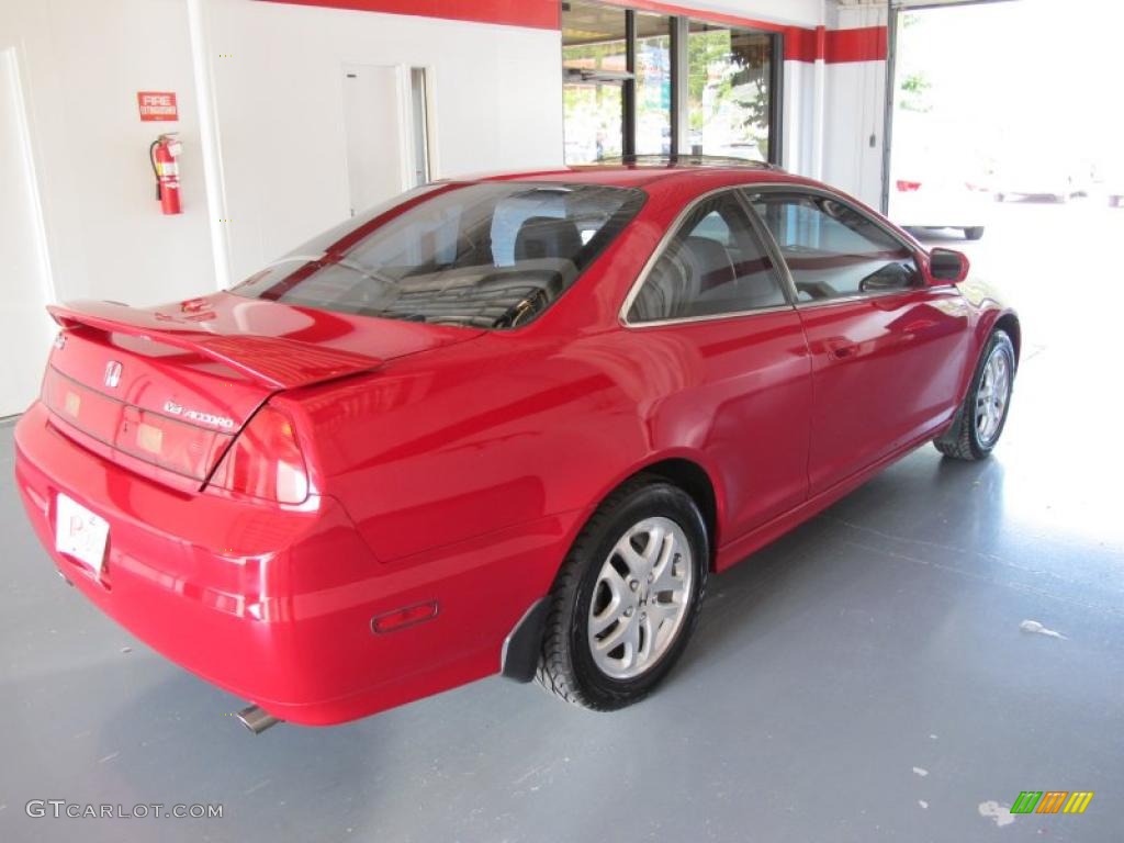 2002 Accord EX V6 Coupe - San Marino Red / Ivory photo #4