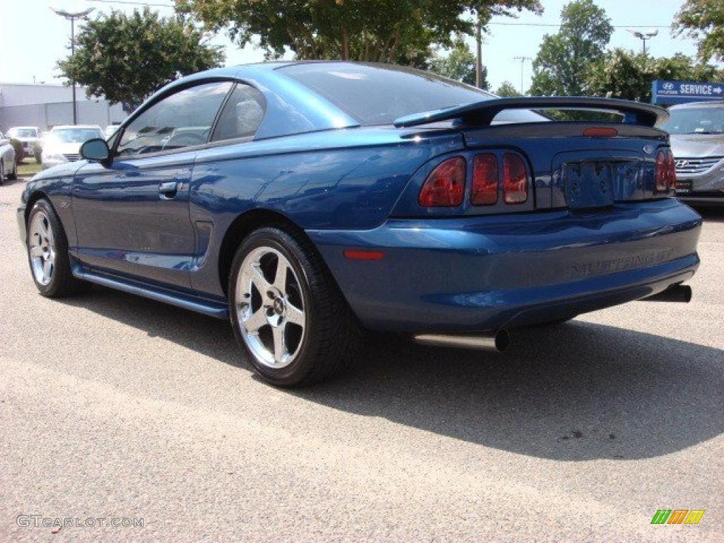 1998 Mustang GT Coupe - Atlantic Blue Metallic / Medium Graphite photo #4