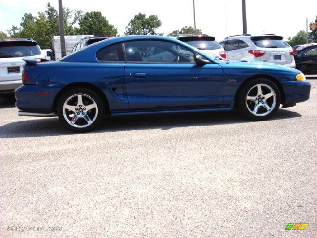 1998 Mustang GT Coupe - Atlantic Blue Metallic / Medium Graphite photo #6