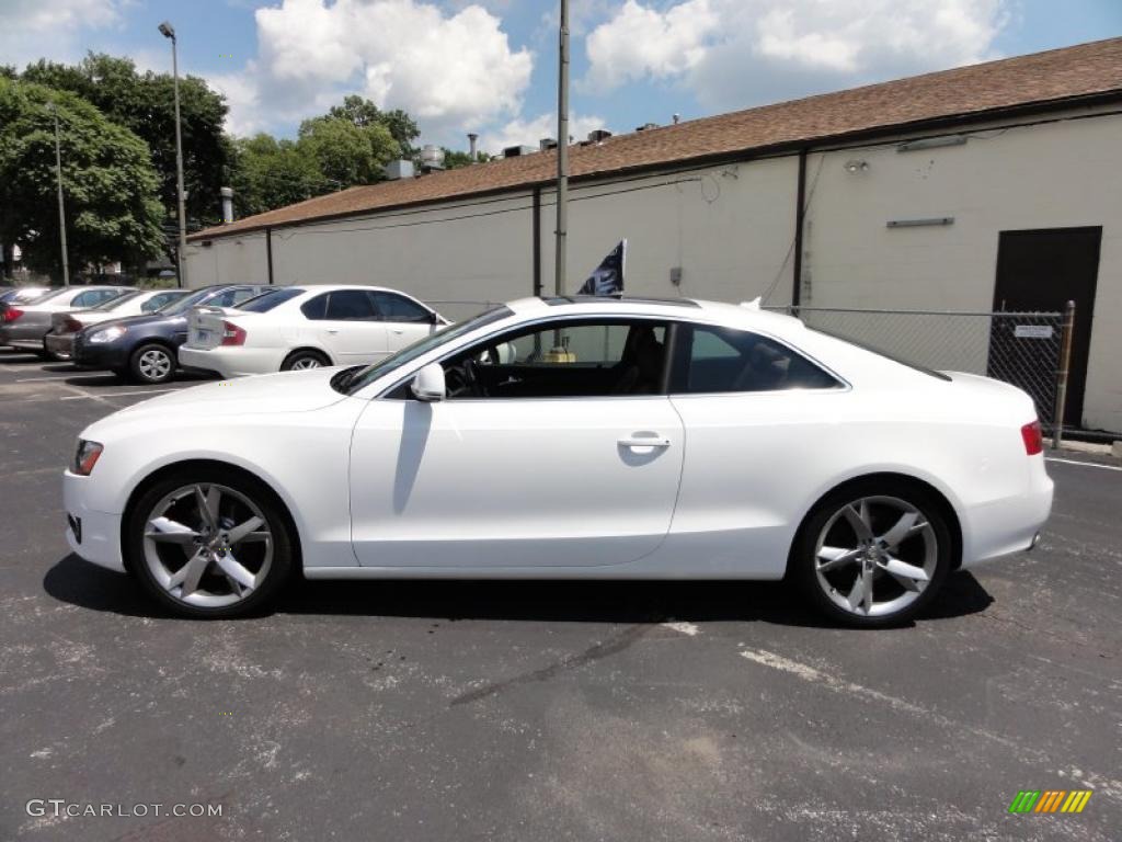 2009 A5 3.2 quattro Coupe - Ibis White / Cinnamon Brown photo #11