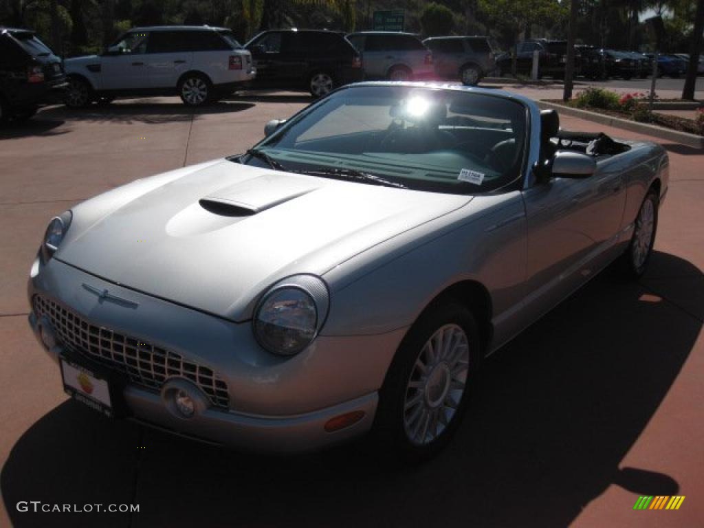 Platinum Silver Metallic 2005 Ford Thunderbird Deluxe Roadster Exterior Photo #52745628