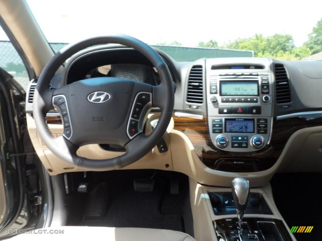 2011 Hyundai Santa Fe Limited Beige Dashboard Photo #52745916