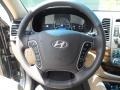 Beige 2011 Hyundai Santa Fe Limited Steering Wheel
