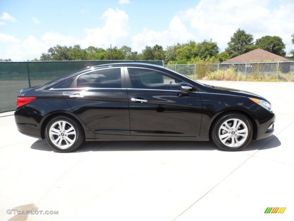 2011 Sonata Limited - Midnight Black / Black photo #2