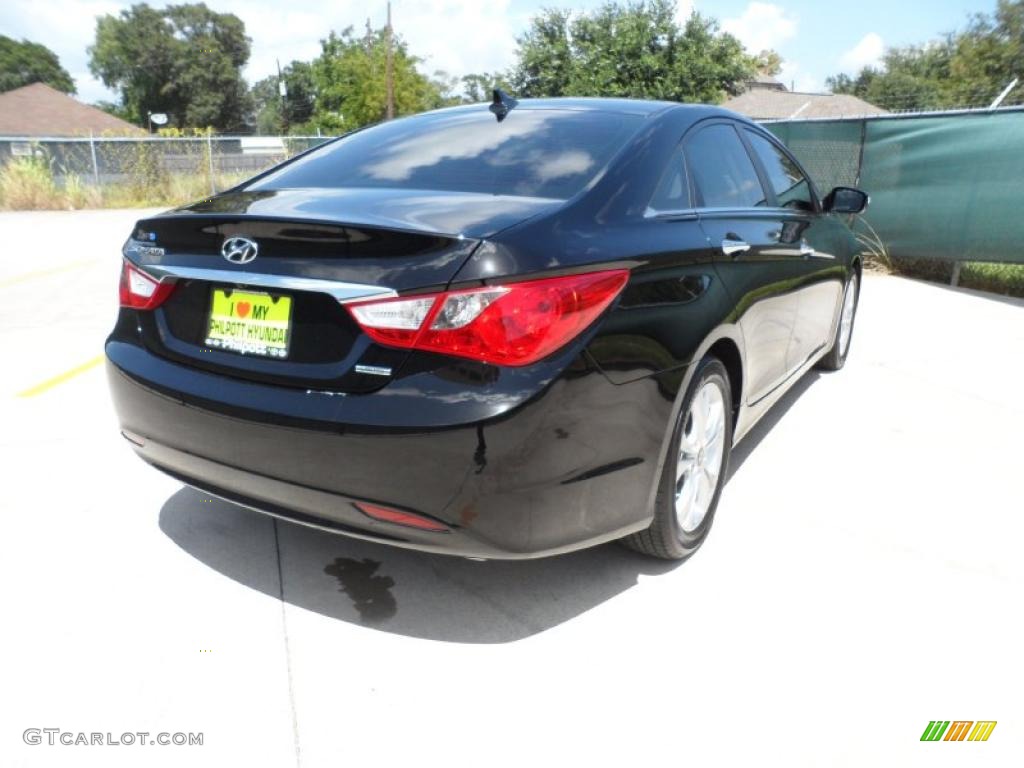 2011 Sonata Limited - Midnight Black / Black photo #3