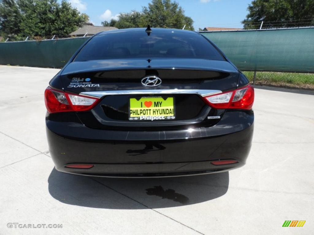 2011 Sonata Limited - Midnight Black / Black photo #4