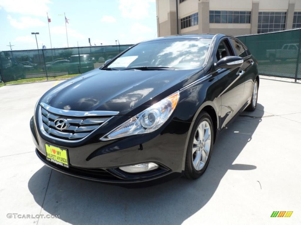 2011 Sonata Limited - Midnight Black / Black photo #7