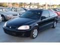 2000 Flamenco Black Pearl Honda Civic EX Coupe  photo #5