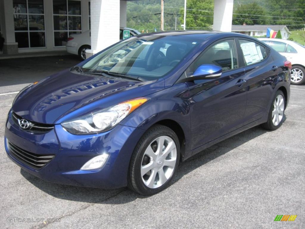 2012 Elantra Limited - Indigo Night Blue / Gray photo #2